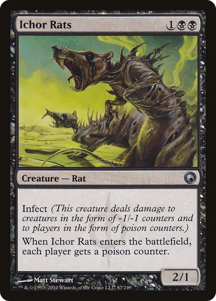 MtG Scars of Mirrodin Uncommon Ichor Rats #67 MtG Scars of Mirrodin Uncommon Ichor Rats #67