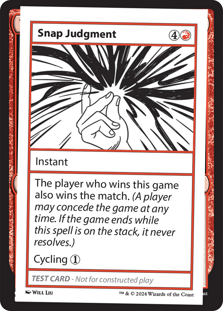 Snap Judgment [Mystery Booster 2 Playtest Cards] – Grognard Games