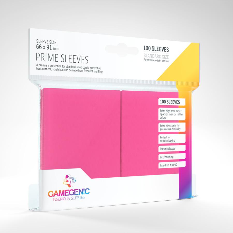 Gamegenic GG1024 Prime Sleeves Pink | Grognard Games