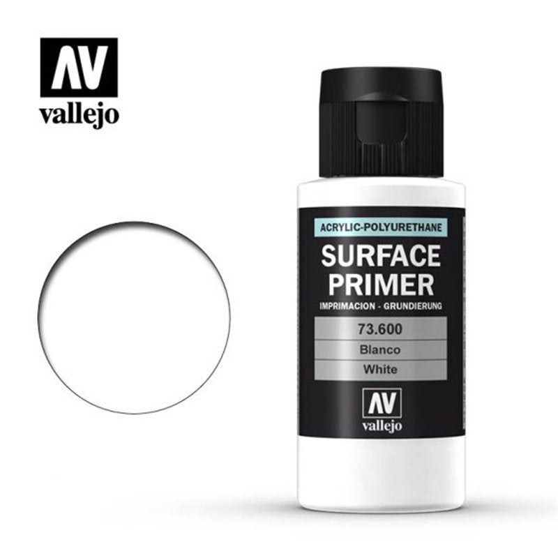 73.600 Vallejo Surface Primer White 60 ml | Grognard Games