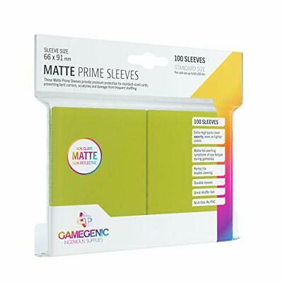 Gamegenic GG1034 Matte Prime Sleeves Lime | Grognard Games