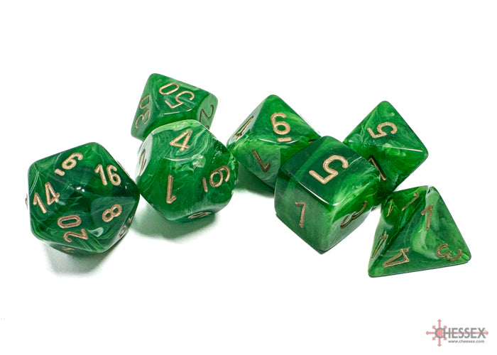 CHX27435 Chessex Vortex Green/Gold | Grognard Games