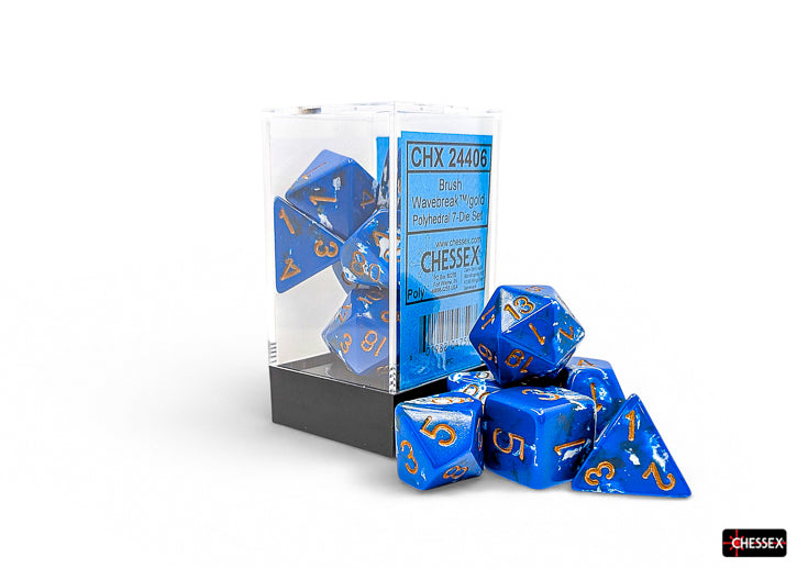 CHX24406 Brush Wavebreak/bold Polyhedral 7 die set | Grognard Games