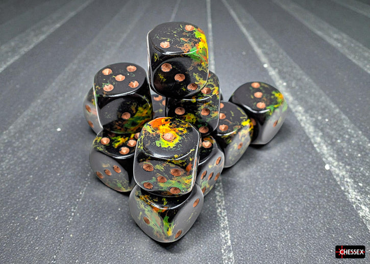 CHX2606 Chessex Manufacturing Frosted: 16mm D6 Blue/White (12) | Grognard Games