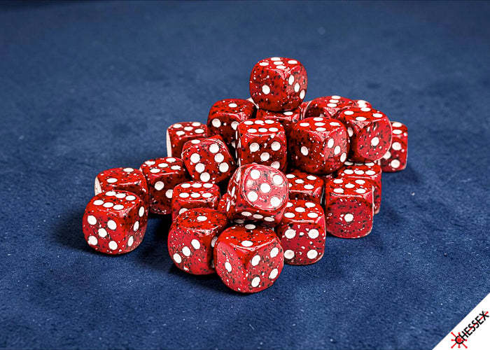 Chessex 12mm D6 Speckle  Lava Stone (36 Dice) | Grognard Games