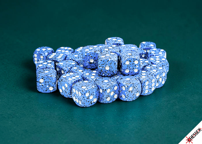 Chessex Speckled Ocean Stone 12mm d6 (36 dice) | Grognard Games