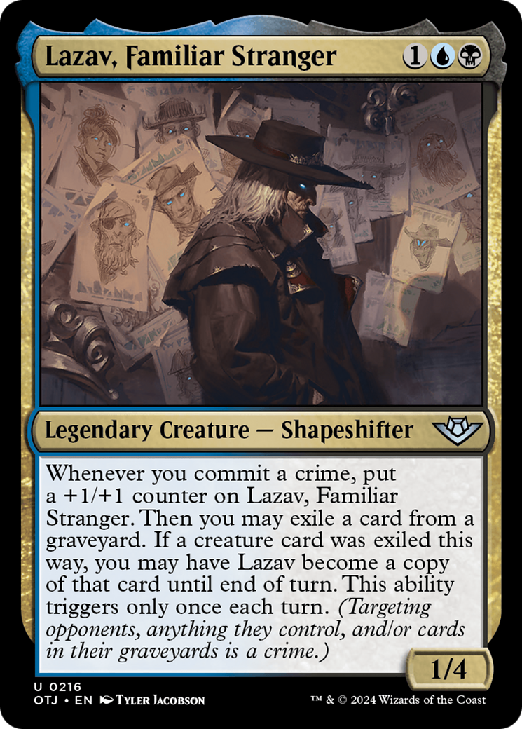 Lazav, Familiar Stranger (OTJ-216) - Outlaws of Thunder Junction Foil | Grognard Games