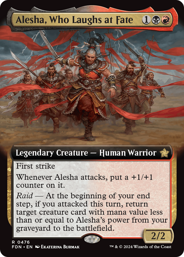 Alesha, Who Laughs at Fate (Extended Art) [Foundations] | Grognard Games