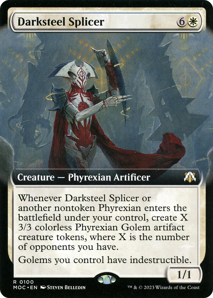 Darksteel Splicer (MOC-100) - March of the Machine Commander: (Extended Art) Foil | Grognard Games