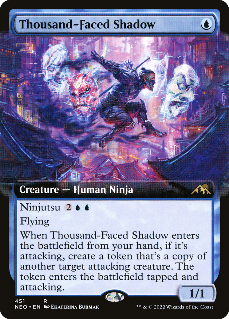 Thousand-Faced Shadow (Extended Art) [Kamigawa: Neon Dynasty] | Grognard Games