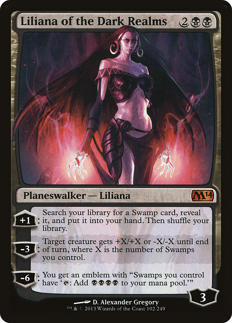 Liliana of the Dark Realms (M14-102) - Magic 2014 Foil | Grognard Games