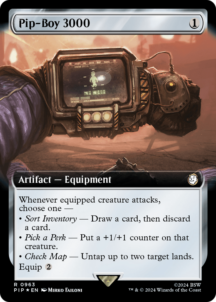 Pip-Boy 3000 (Extended Art) (Surge Foil) [Fallout] | Grognard Games