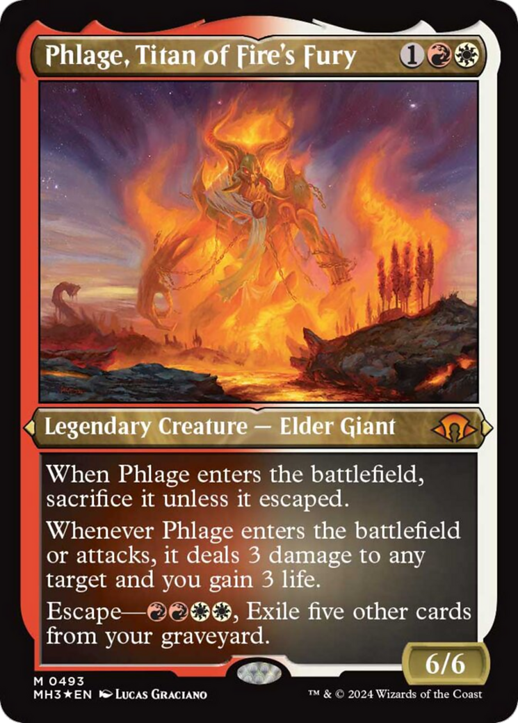 Phlage, Titan of Fire's Fury (Foil Etched) [Modern Horizons 3] | Grognard Games