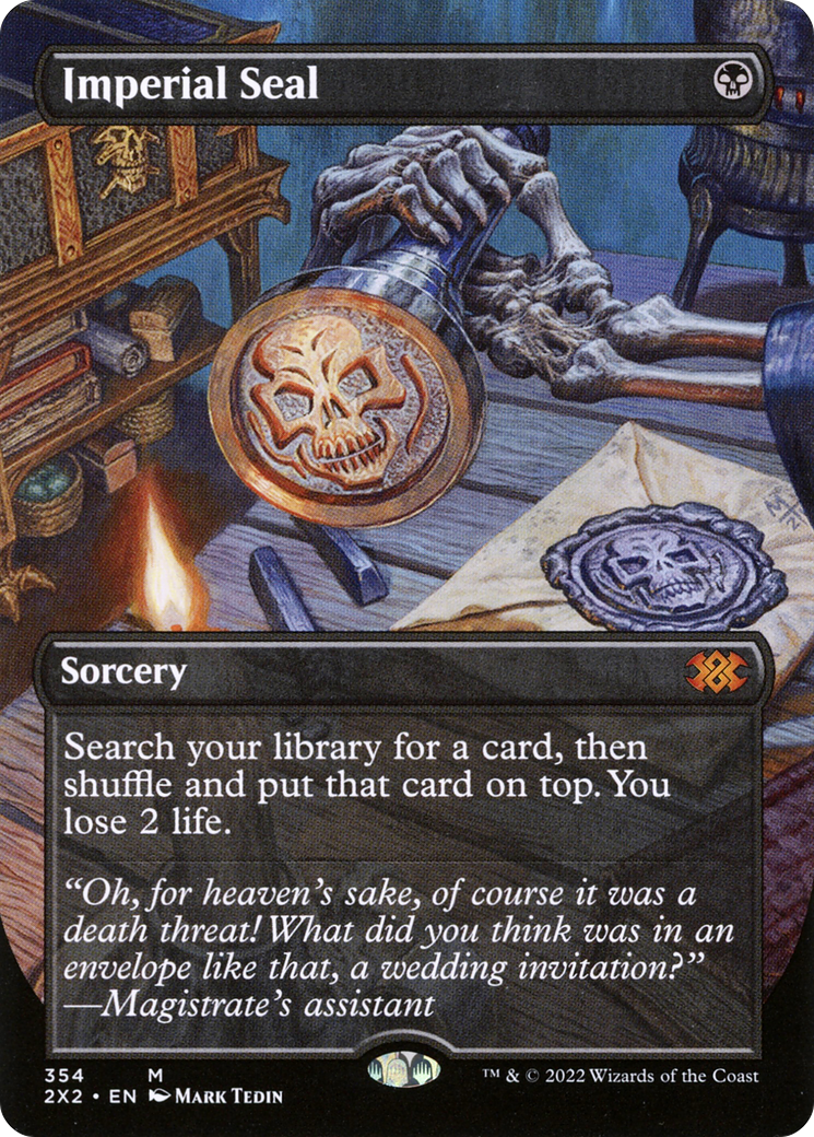 Imperial Seal (Borderless Alternate Art) [Double Masters 2022] | Grognard Games