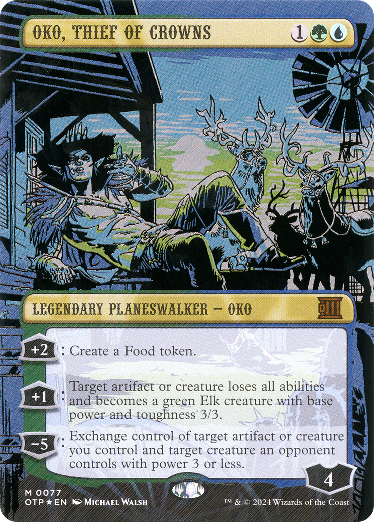 Oko, Thief of Crowns (Textured Foil) [Outlaws of Thunder Junction: Breaking News] | Grognard Games