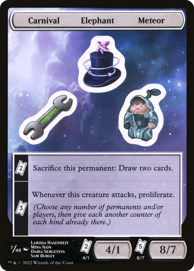 Carnival Elephant Meteor [Unfinity Stickers] | Grognard Games