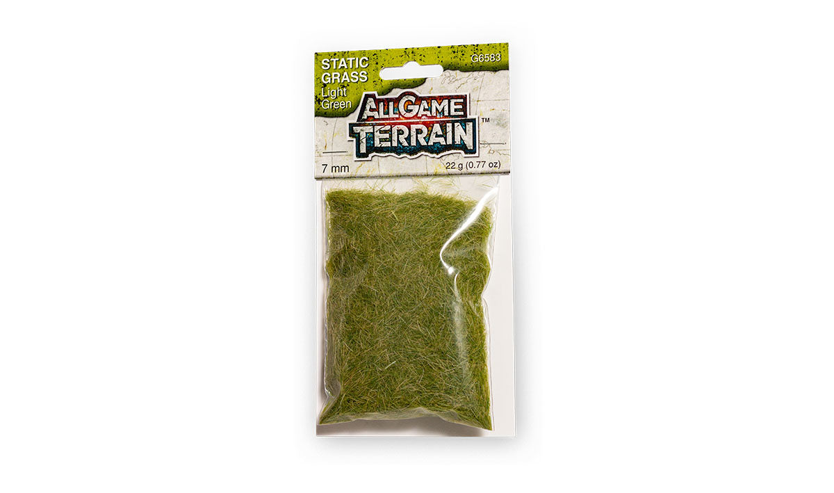 Woodland Scenics All Game Terrain Light Green Static Grass 7mm | Grognard Games