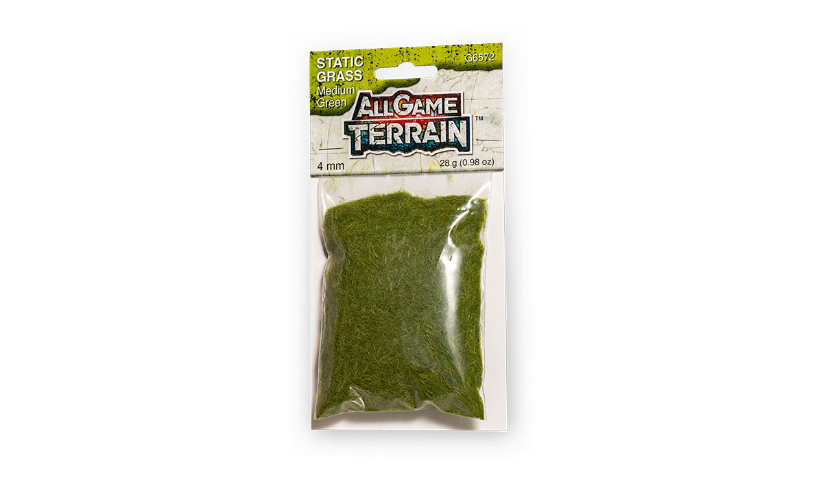 Woodland Scenics All Game Terrain Medium Green Static Grass 4mm | Grognard Games