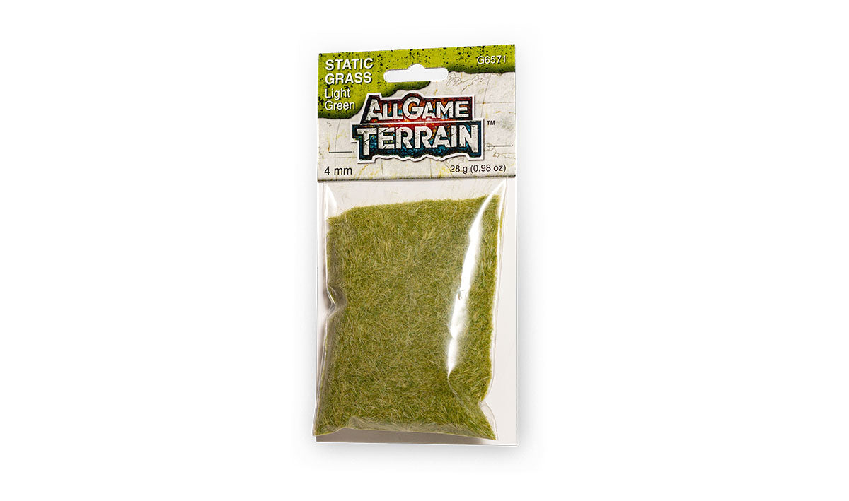 Woodland Scenics All Game Terrain Light Green Static Grass 4mm | Grognard Games