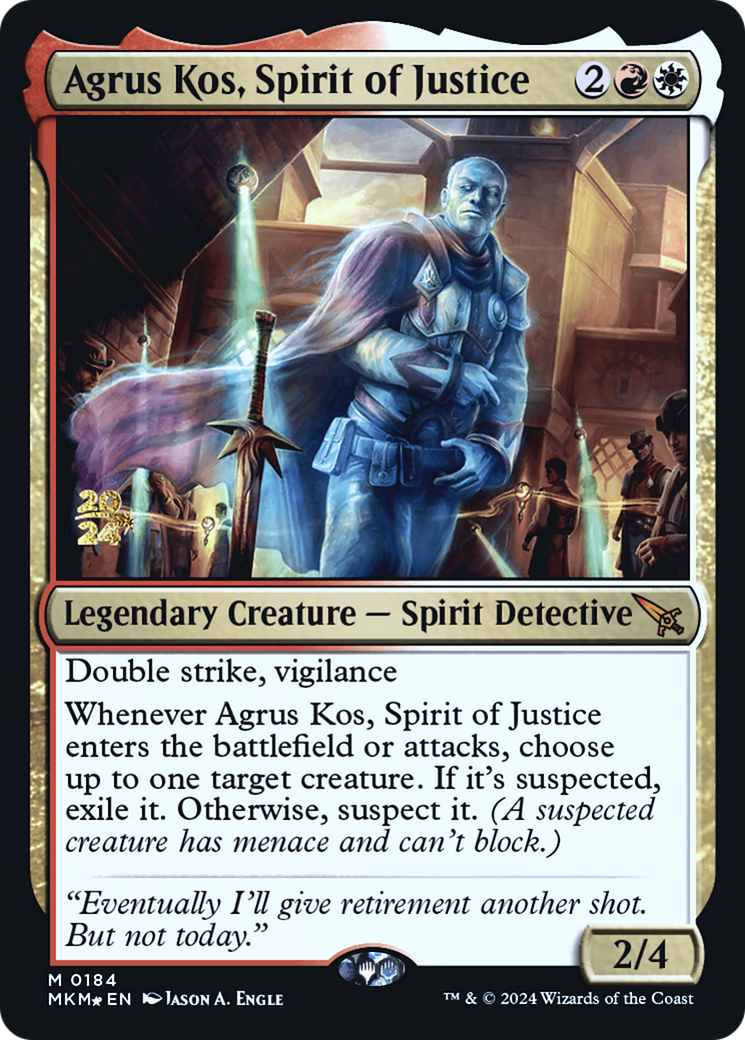 Agrus Kos, Spirit of Justice [Murders at Karlov Manor Prerelease Promos] | Grognard Games