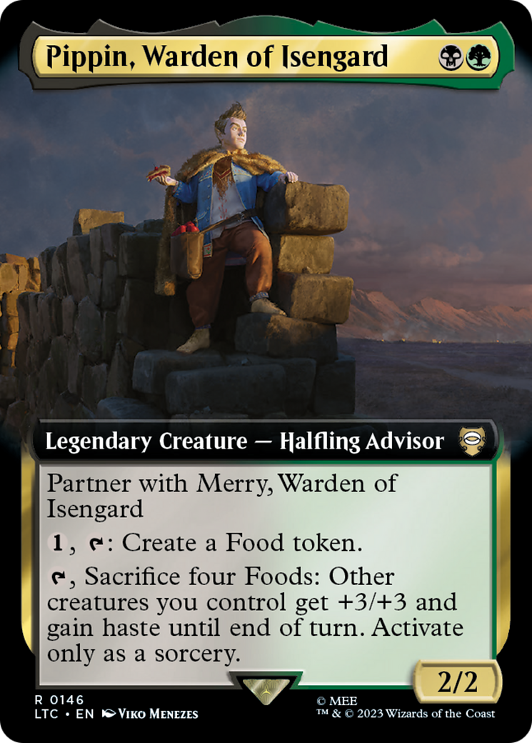 Pippin, Warden of Isengard (LTC-146) - Tales of Middle-earth Commander: (Extended Art) Foil | Grognard Games