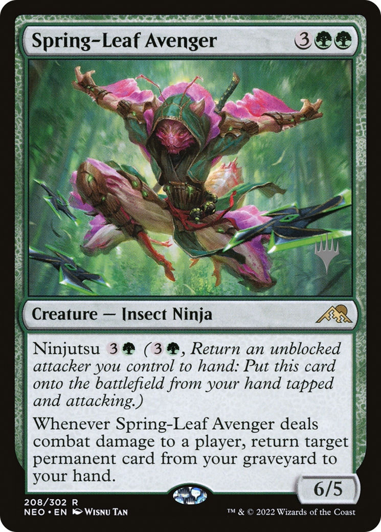 Spring-Leaf Avenger (Promo Pack) [Kamigawa: Neon Dynasty Promos] | Grognard Games