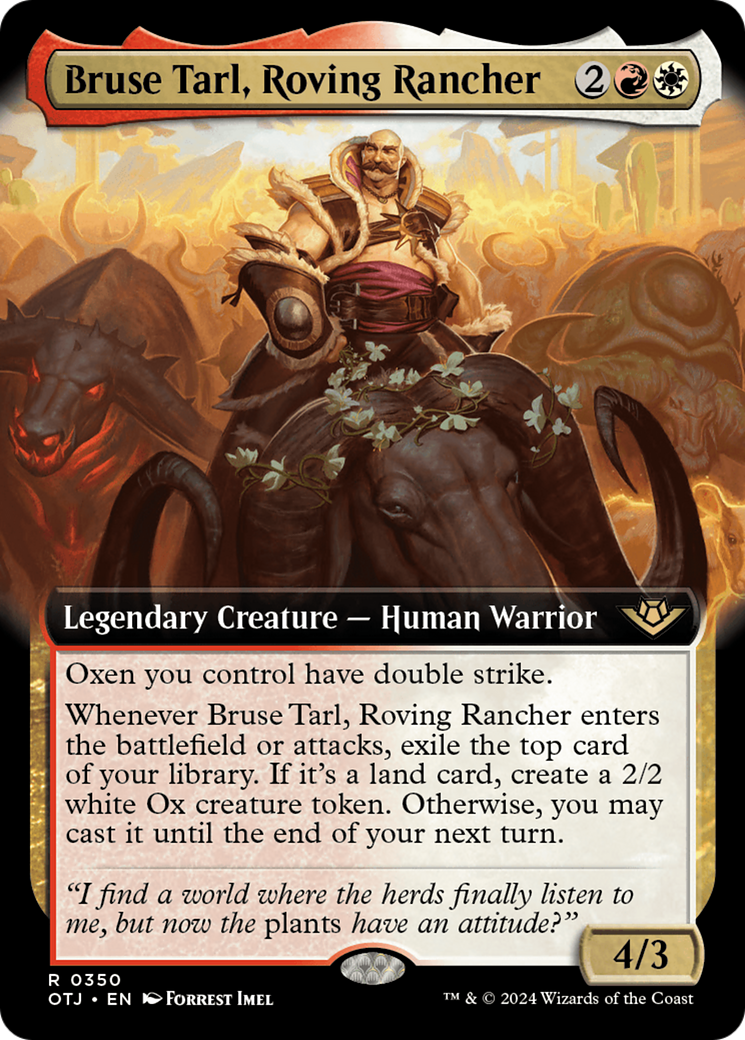Bruse Tarl, Roving Rancher (Extended Art) [Outlaws of Thunder Junction] | Grognard Games