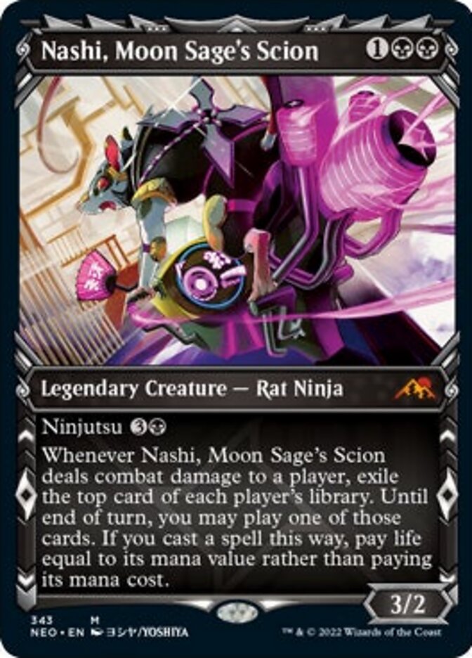 Nashi, Moon Sage's Scion (Showcase Ninja) [Kamigawa: Neon Dynasty] | Grognard Games