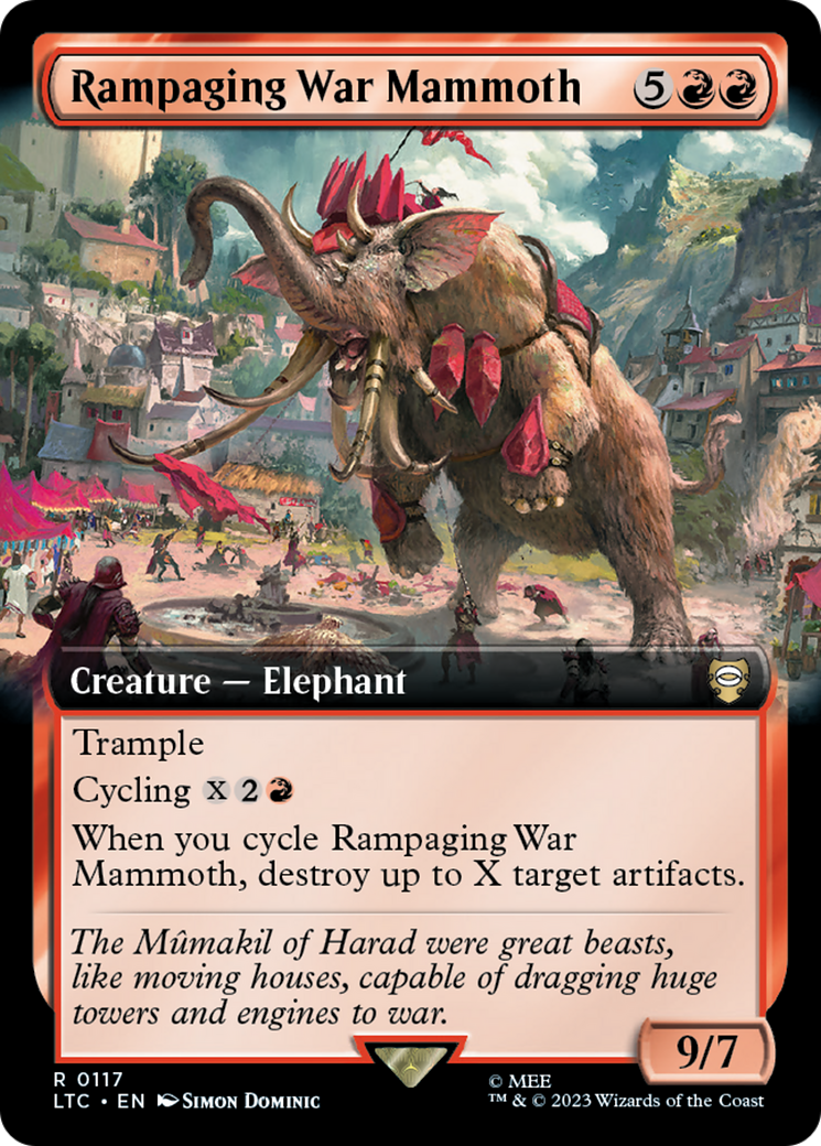 Rampaging War Mammoth (LTC-117) - Tales of Middle-earth Commander: (Extended Art) Foil | Grognard Games