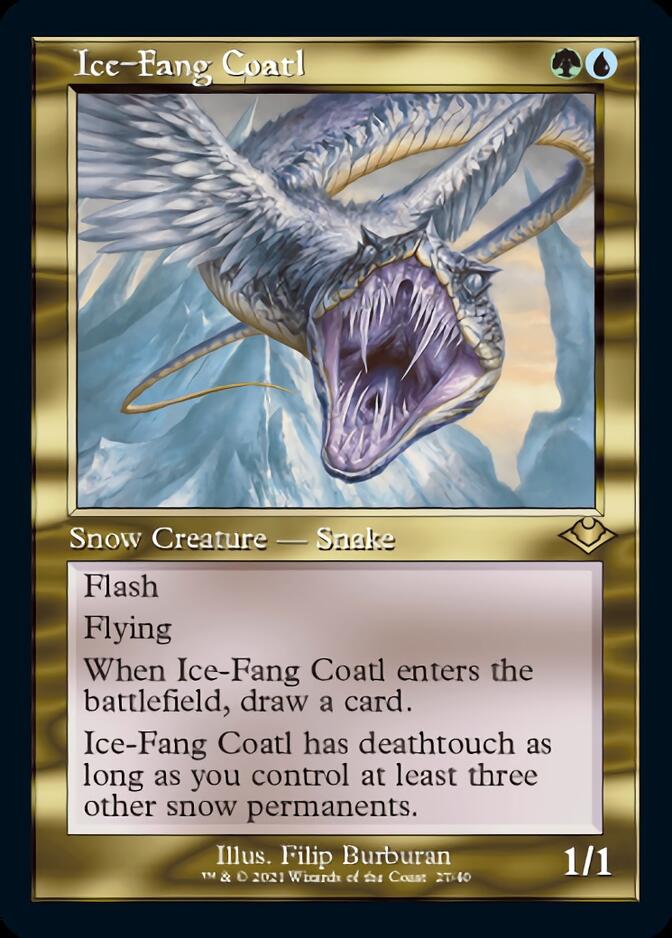 Ice-Fang Coatl (Retro Foil Etched) [Modern Horizons] | Grognard Games