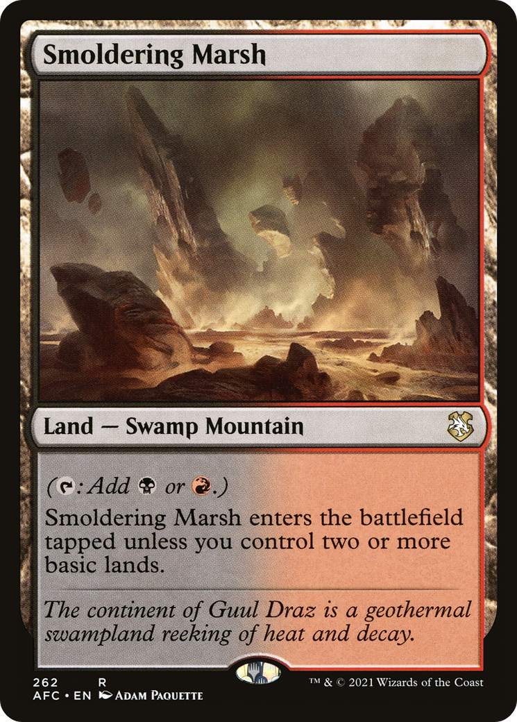 Smoldering Marsh [Dungeons & Dragons: Adventures in the Forgotten Realms Commander] | Grognard Games