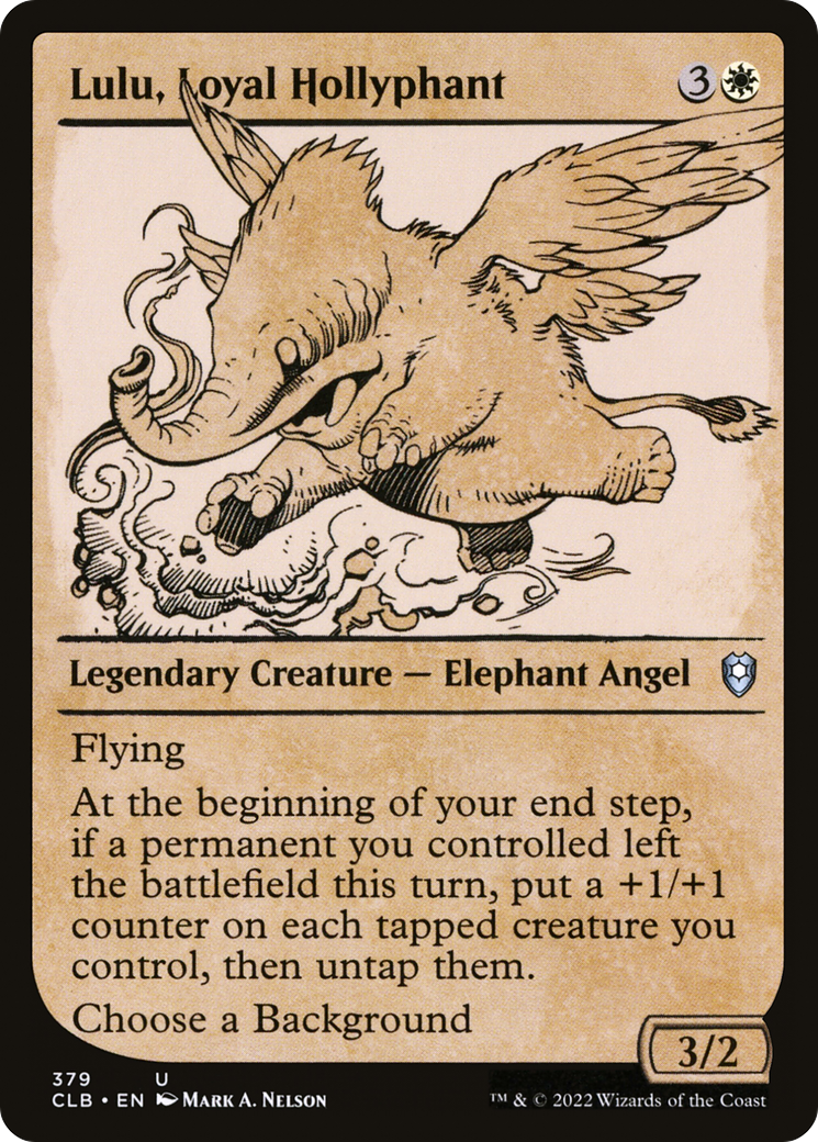 Lulu, Loyal Hollyphant (Showcase) [Commander Legends: Battle for Baldur's Gate] | Grognard Games
