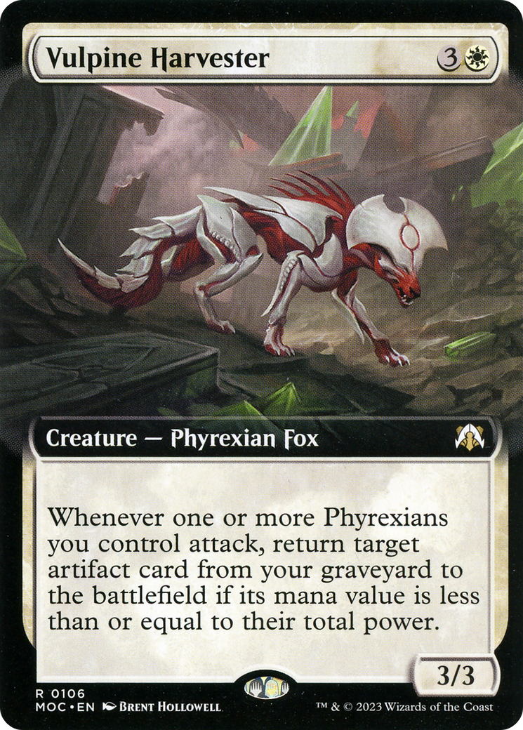 Vulpine Harvester (MOC-106) - March of the Machine Commander: (Extended Art) Foil | Grognard Games