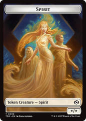 Spirit (0008) // Spirit (0009) Double-Sided Token [Tarkir: Dragonstorm Tokens] | Grognard Games