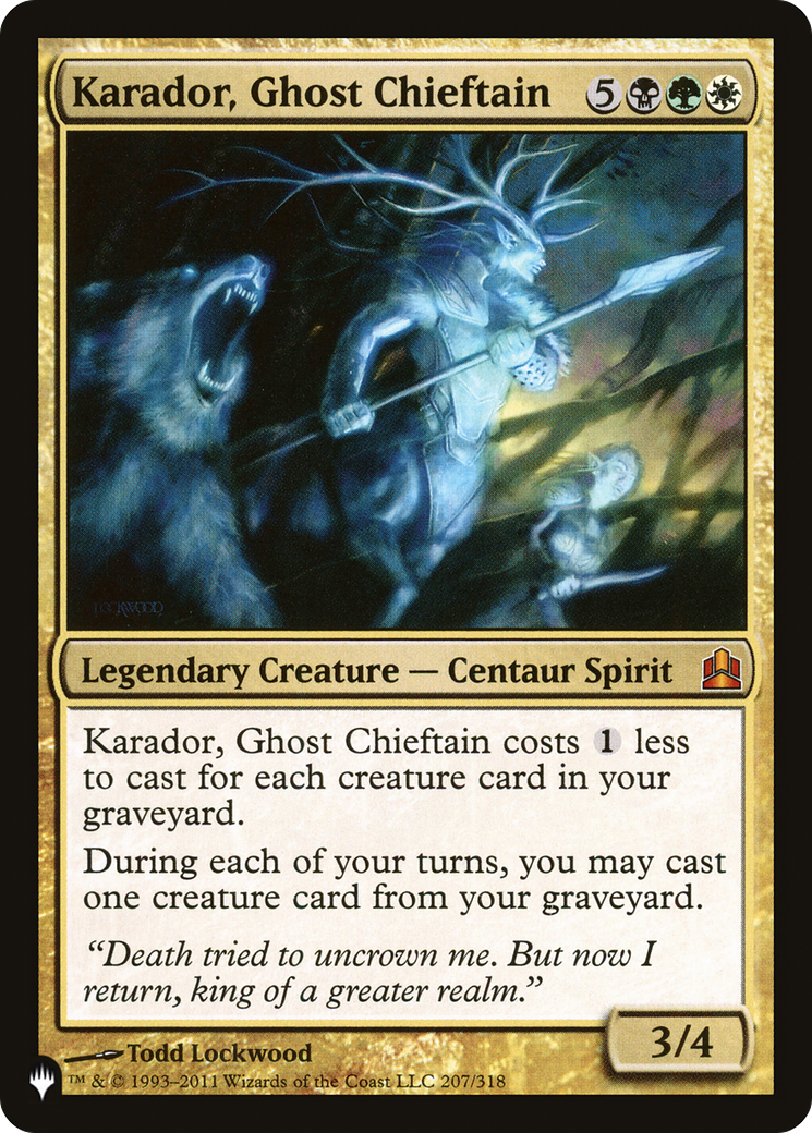 Karador, Ghost Chieftain [The List] | Grognard Games