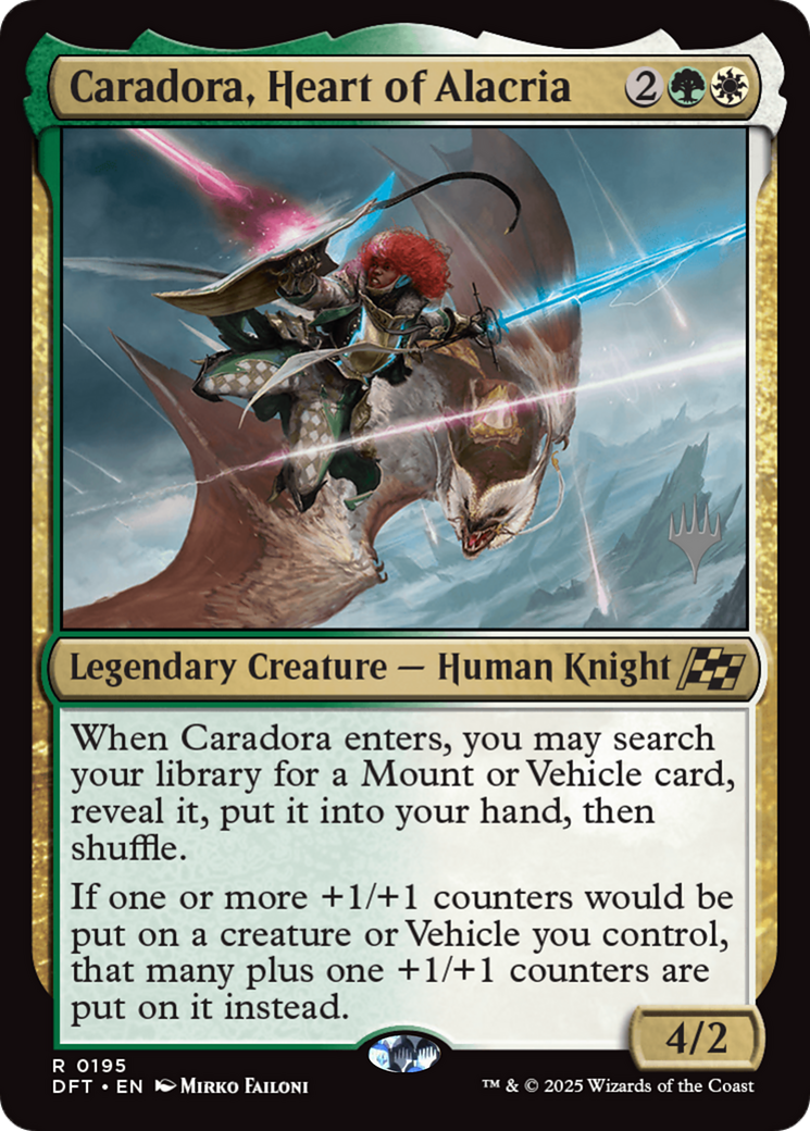 Caradora, Heart of Alacria (Promo Pack) [Aetherdrift Promos] | Grognard Games