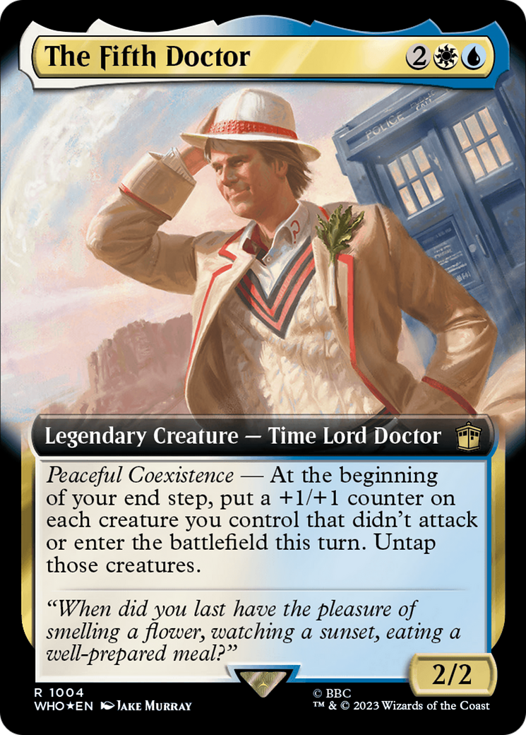 The Fifth Doctor (Extended Art) (Surge Foil) [Doctor Who] | Grognard Games