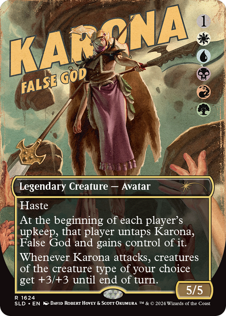 Karona, False God (SLD-1624) - Secret Lair Drop (Borderless) Foil | Grognard Games