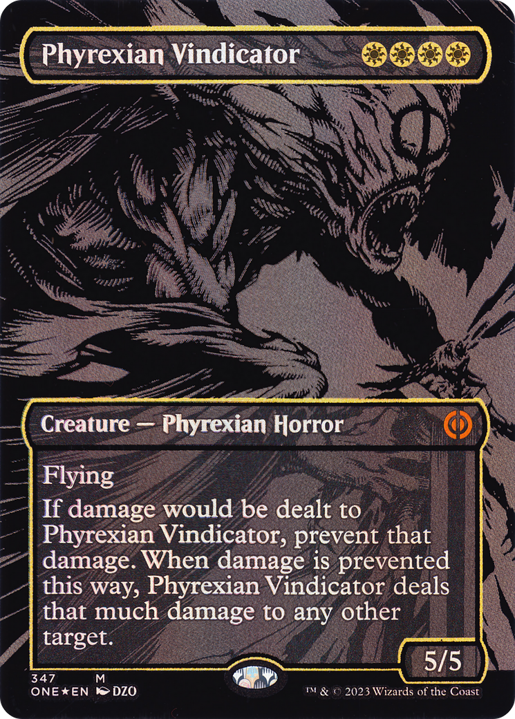 Phyrexian Vindicator (Oil Slick Raised Foil) [Phyrexia: All Will Be One] | Grognard Games