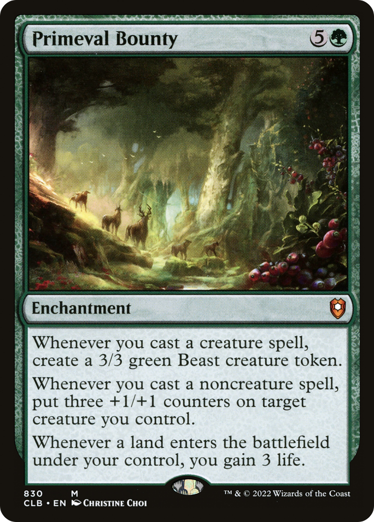 Primeval Bounty [Commander Legends: Battle for Baldur's Gate] | Grognard Games