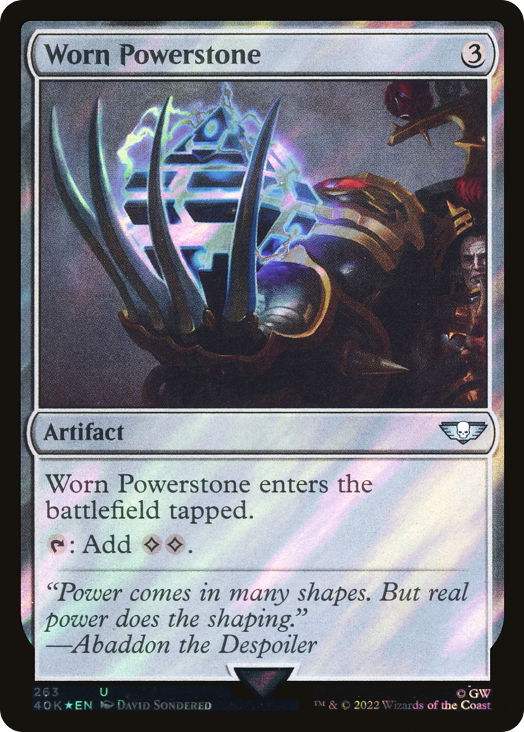 Worn Powerstone (Surge Foil) [Universes Beyond: Warhammer 40,000] | Grognard Games