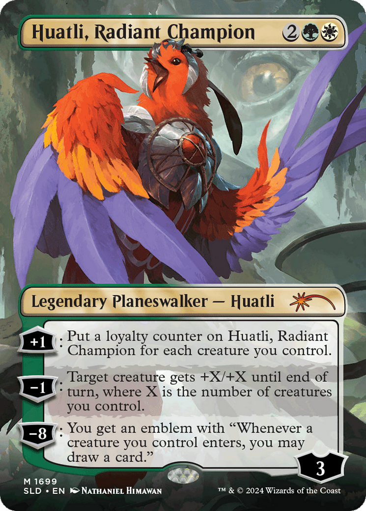 Huatli, Radiant Champion (SLD-1699) - Secret Lair Drop (Borderless) | Grognard Games