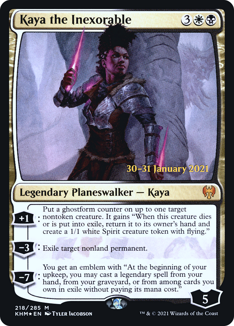 Kaya the Inexorable [Kaldheim Prerelease Promos] | Grognard Games