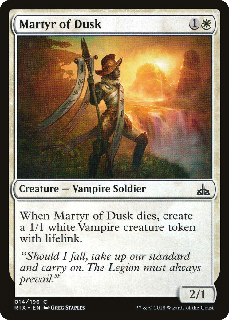 Martyr of Dusk [Rivals of Ixalan] | Grognard Games