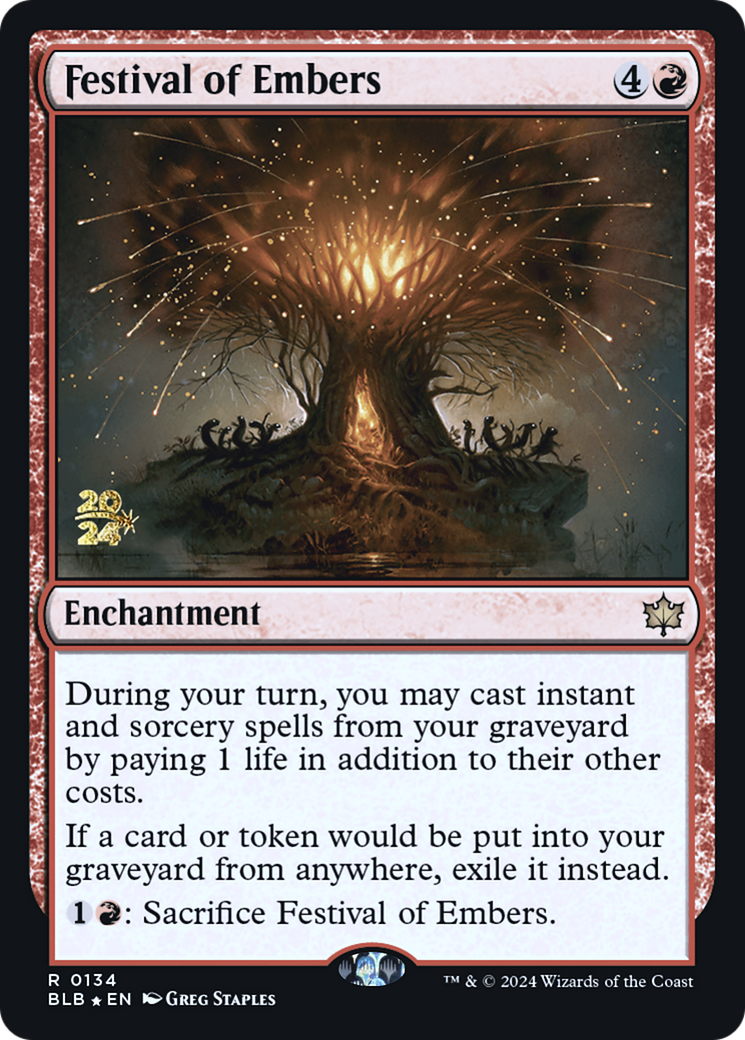 Festival of Embers [Bloomburrow Prerelease Promos] | Grognard Games