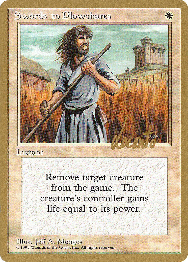 Swords to Plowshares (Michael Loconto) [Pro Tour Collector Set] | Grognard Games