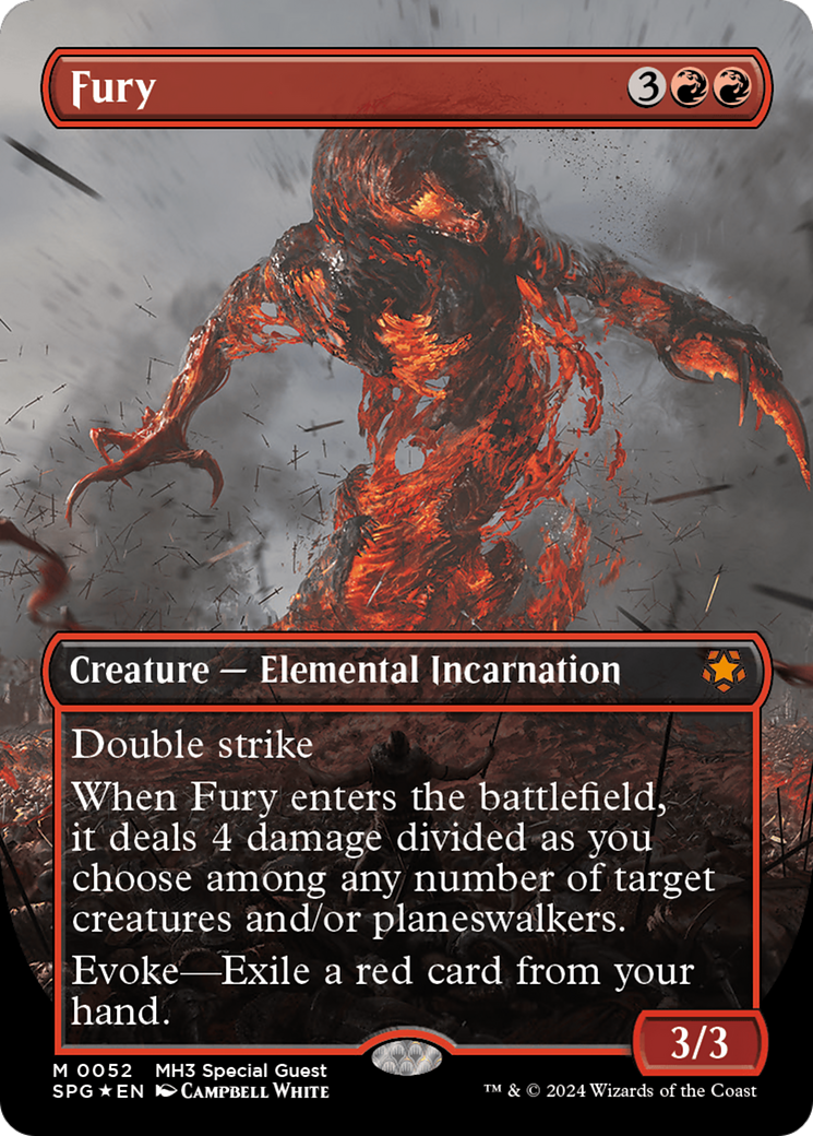 Fury (Borderless) (Textured Foil) [Modern Horizons 3 Special Guests] | Grognard Games