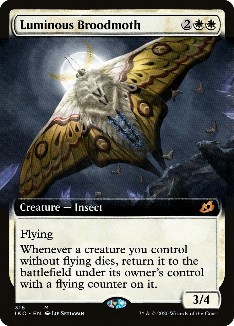 Luminous Broodmoth (Extended Art) (316) [Ikoria: Lair of Behemoths] | Grognard Games