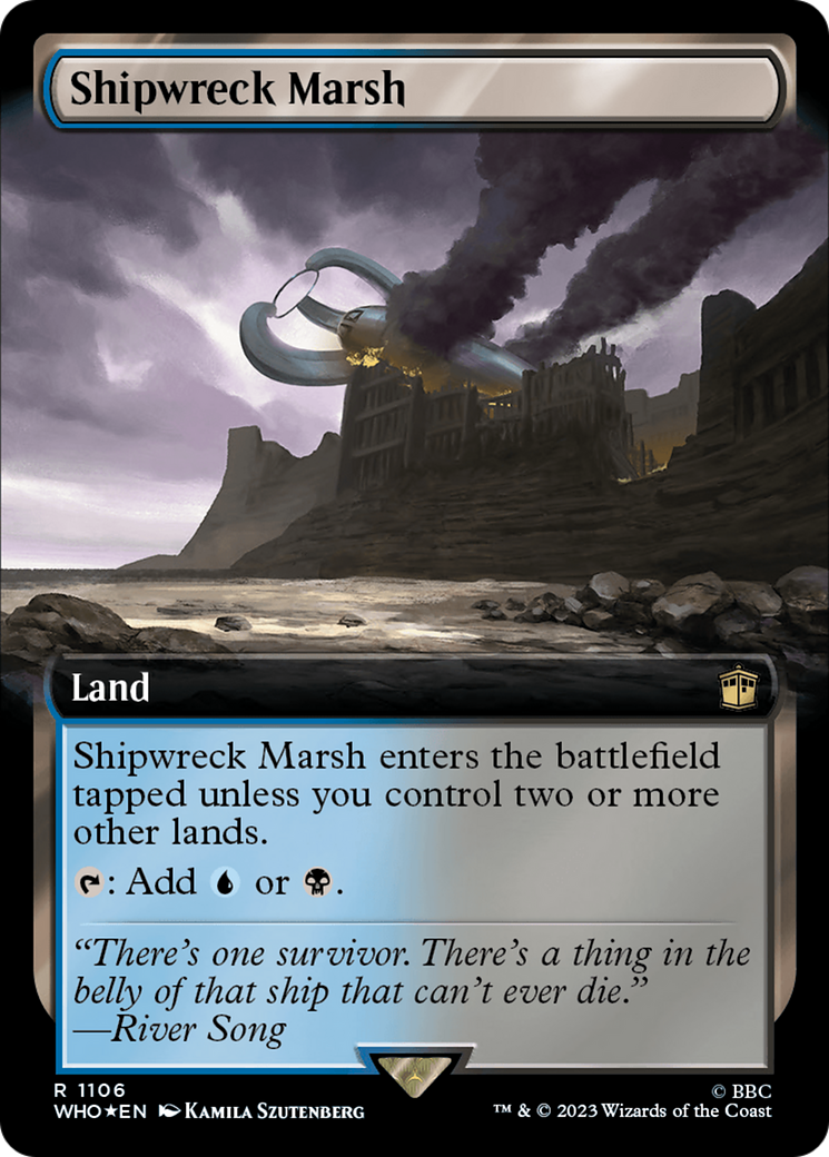 Shipwreck Marsh (Extended Art) (Surge Foil) [Doctor Who] | Grognard Games