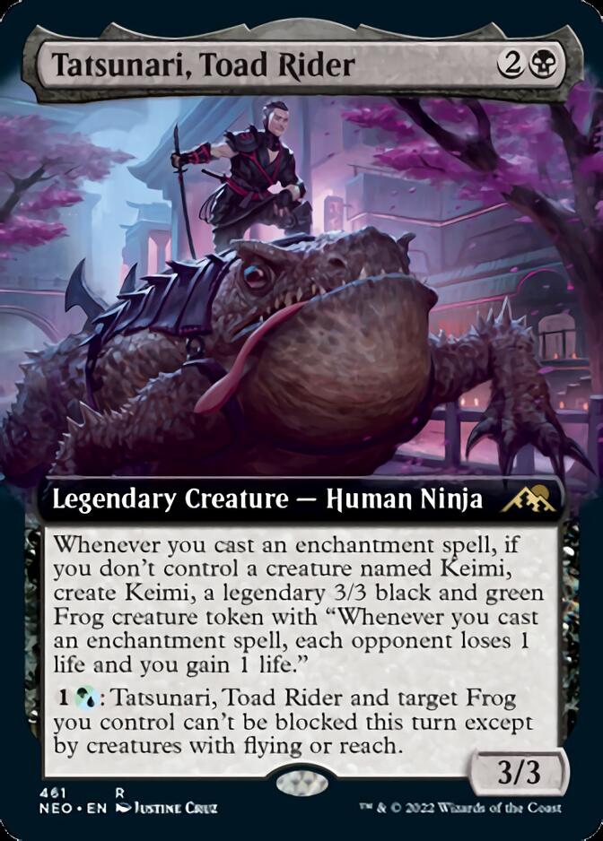 Tatsunari, Toad Rider (Extended Art) [Kamigawa: Neon Dynasty] | Grognard Games